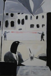 "duello" acrilico su tela - 35x50 - 2006